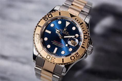 rolex yacht master gold blue|Rolex yachtmaster bezel.